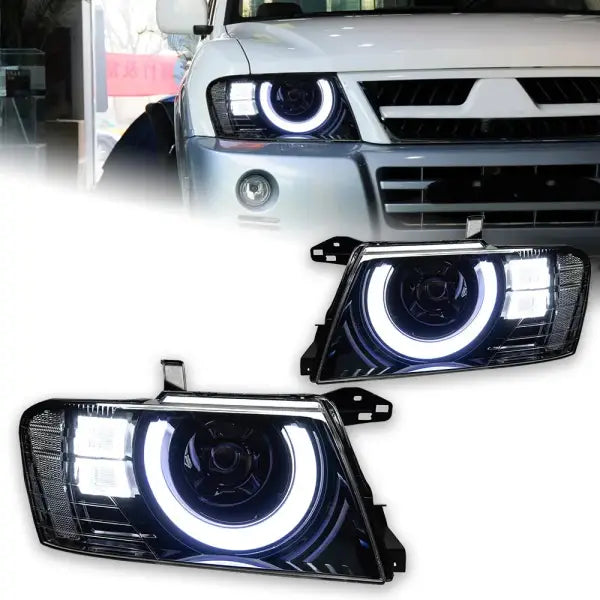 Car Lights for Pajero V73 LED Headlight 2004-2016 Headlights V77 V75 DRL Turn Signal High Beam Angel Signal DRL