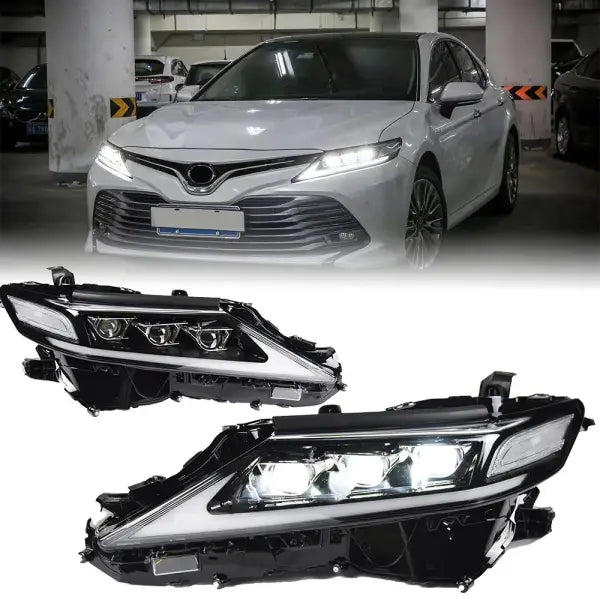 Car for Toyota Camry 2018-2020 V60 Headlights DRL Hella LED Bi Xenon Bulb Fog Lights Car Accessory Head Lamp