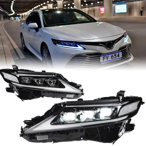 Car for Toyota Camry 2018-2020 V60 Headlights DRL Hella LED Bi Xenon Bulb Fog Lights Car Accessory Head Lamp