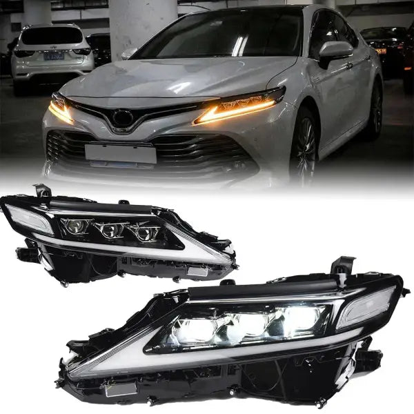 Car for Toyota Camry 2018-2020 V60 Headlights DRL Hella LED Bi Xenon Bulb Fog Lights Car Accessory Head Lamp