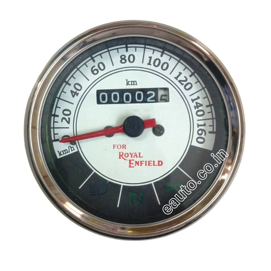 Eauto Analog Speedometer for Royal Enfield Bullet 350 | Classic 350 | Black Dial