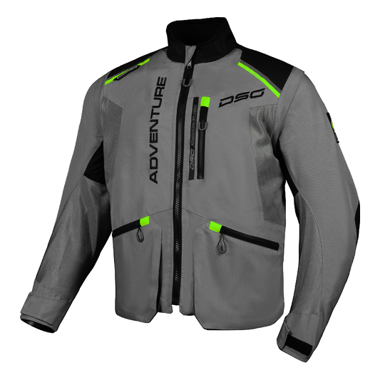 DSG Adv Riding Jacket Grey Black Yellow Flou