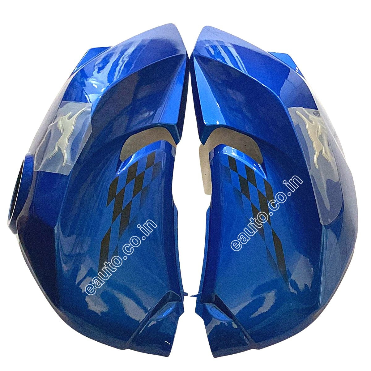 Fuel Tank Cover for TVS Apache RTR 160 4V | BS4 Model | Matt Blue Colour | Set of 2