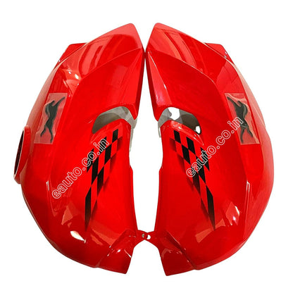 Fuel Tank Cover for TVS Apache RTR 160 4V | BS4 Model | Racing Red Colour | Set of 2