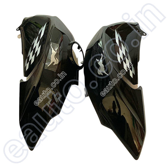 Fuel Tank Cover for TVS Apache RTR 160 4V | BS4 Model | Sports Black Colour | Set of 2