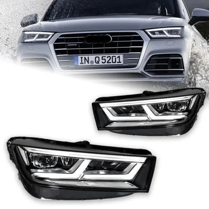 Head Lamp for Audi Q5 Headlights 2018-2020 Q5 DRL H7 LED Bi Xenon Bulb Assembly Upgrade Dynamic Signal