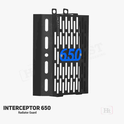 Interceptor 650 & Continental GT RADIATOR GUARD – black matt – Red (color options available) – RD 915 / Ht exhaust