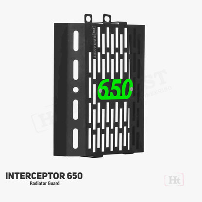 Interceptor 650 & Continental GT RADIATOR GUARD – black matt – Red (color options available) – RD 915 / Ht exhaust