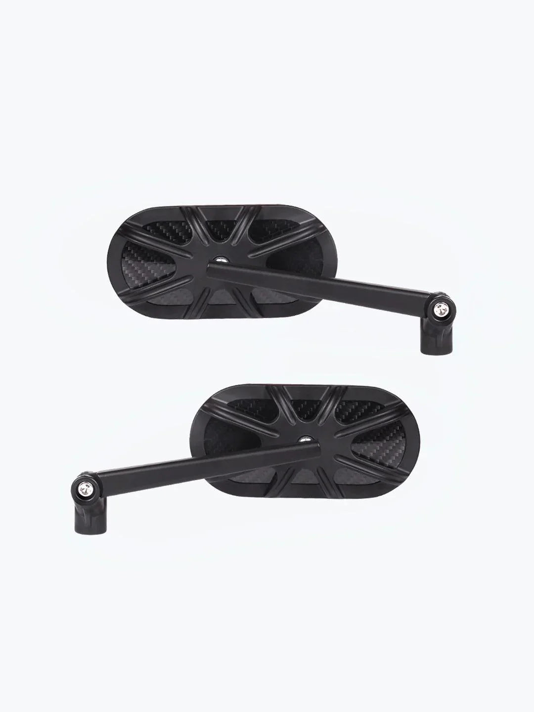 Inverted Alloy CNC Carbon Fiber Oval Mirror