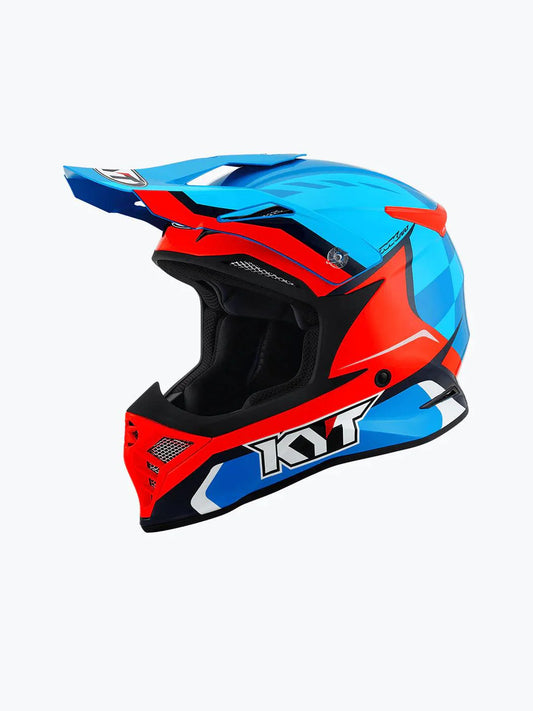 KYT SKYHAWK GLOWING BLUE ORANGE FLUO