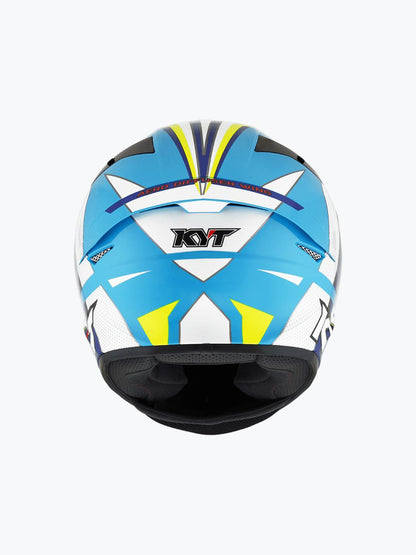 KYT TT COURSE GRAND PRIX WHITE/LIGHT BLUE