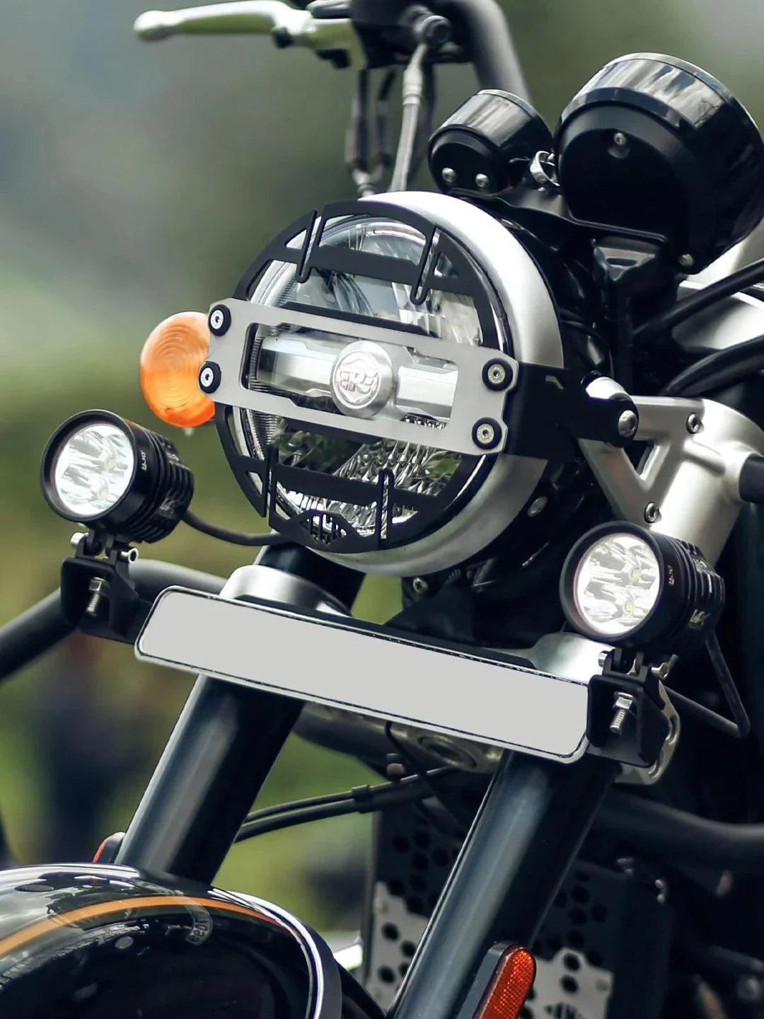 LCB Super Meteor 650 Beacon Fog Light Mount Set