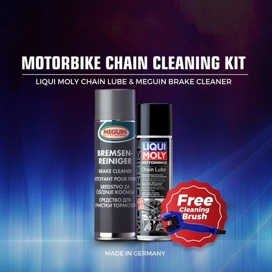 Liqui Moly Chain lube and Meguin cleaner kit