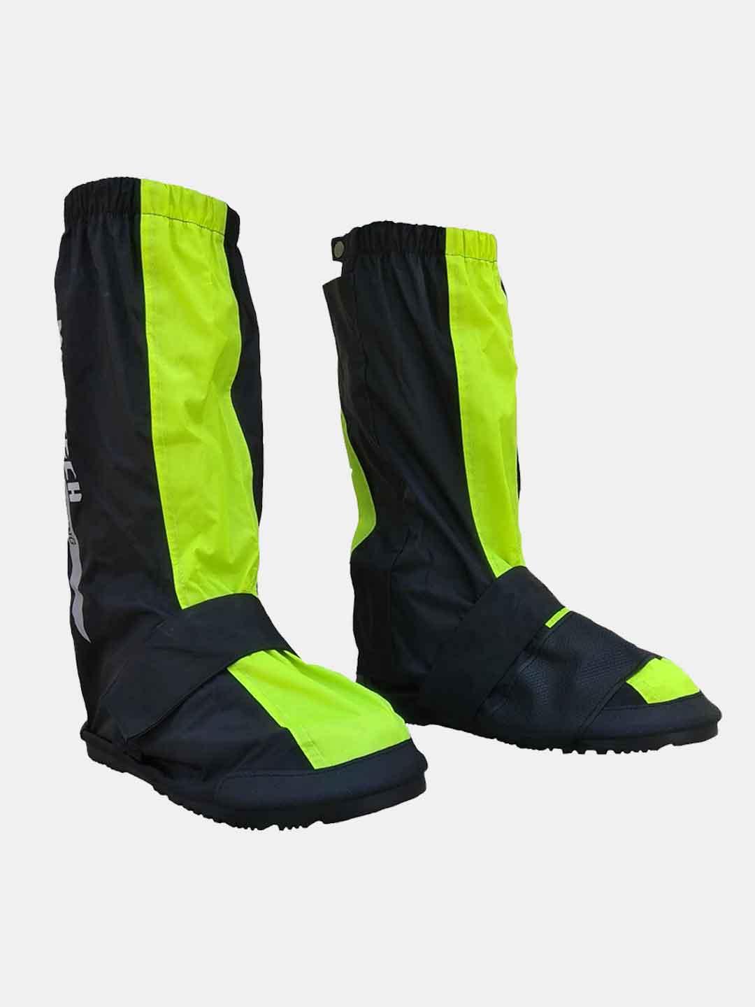 Mototech Trooper Boot Covers Flu Green Black