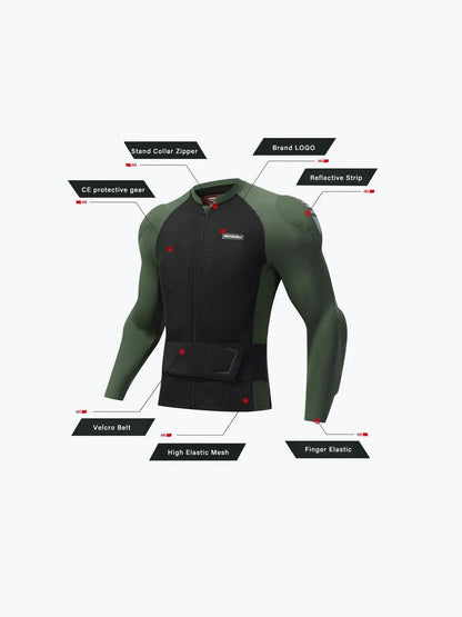 Motowolf Armour Jacket Green 1031B