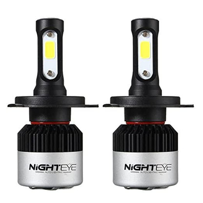 NightEye H4 Led White Headlight Bulbs For Bike (Set of 2)