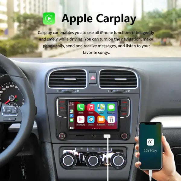 Noname RCD330 plus Carplay Car Radio Android Auto Multimedia Player 6.5 Inch Bluetooth AUX for VW Golf 5 6 Passat B5 B6 B7 Jetta