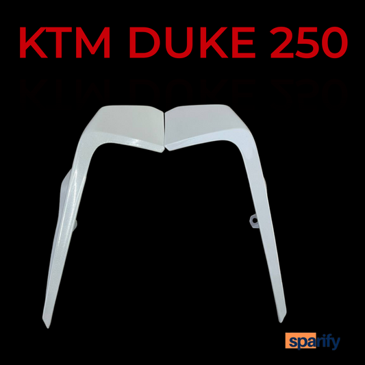 Duke 250 bs4 headlight side panels white | compatible for hallogen headlamps only