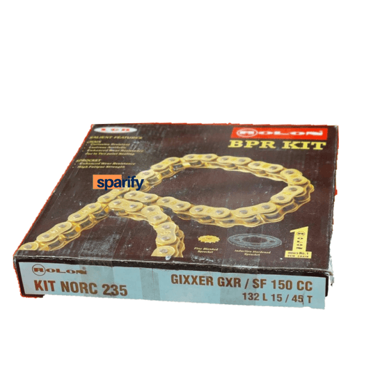 SUZUKI GIXXER 150 BRASS CHAIN SPROCKET KIT BY ROLON