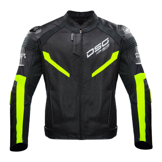 DSG Race Pro V2 Riding Jacket Black Yellow Fluo