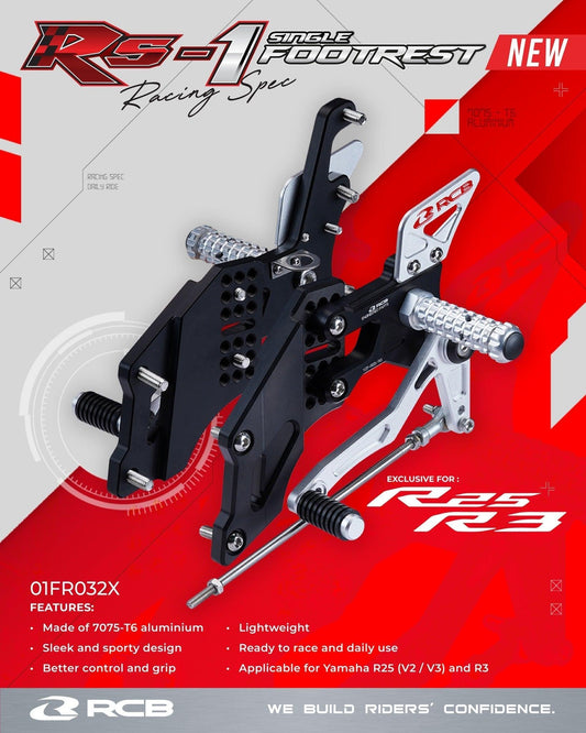 RCB RACING FOOTREST – RS-1 YAMAHA R25 – R3(AL7075)