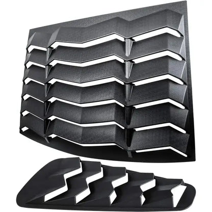 Rear+Side Window Louvers for Ford Mustang 2005-2014 Windshield Sun Shade Cover Vent GT Lambo Style Custom Fit All Weather ABS