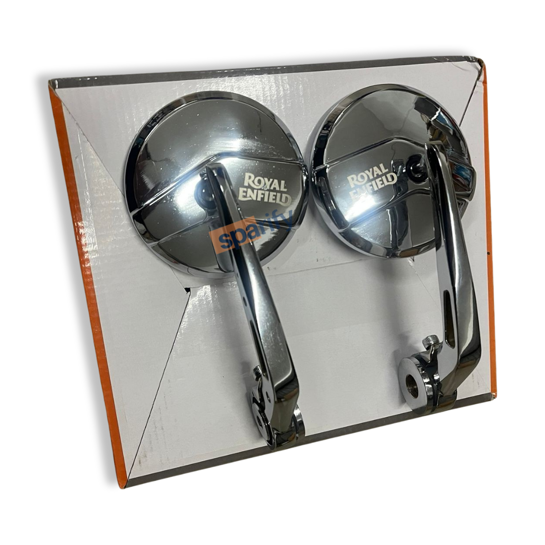 BAR END MIRRORS REPLICA – CHROME SET OF -2 (ROYAL ENFIELD)