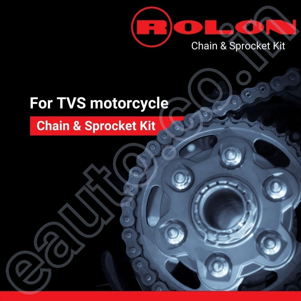 ROLON Chain Sprocket Kit for TVS Apache New RTR 160 4V (4Hole|45T-13T-138L)