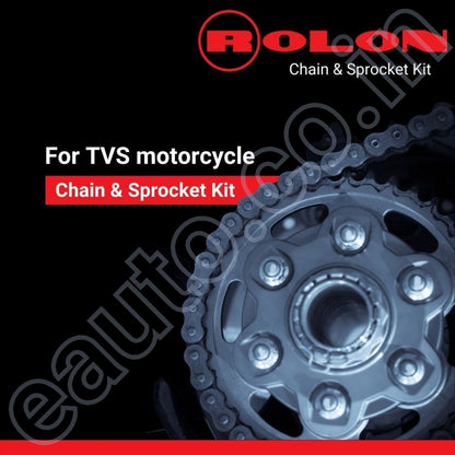 ROLON Chain Sprocket Kit for TVS Apache New RTR 160 4V (4Hole|45T-13T-138L)