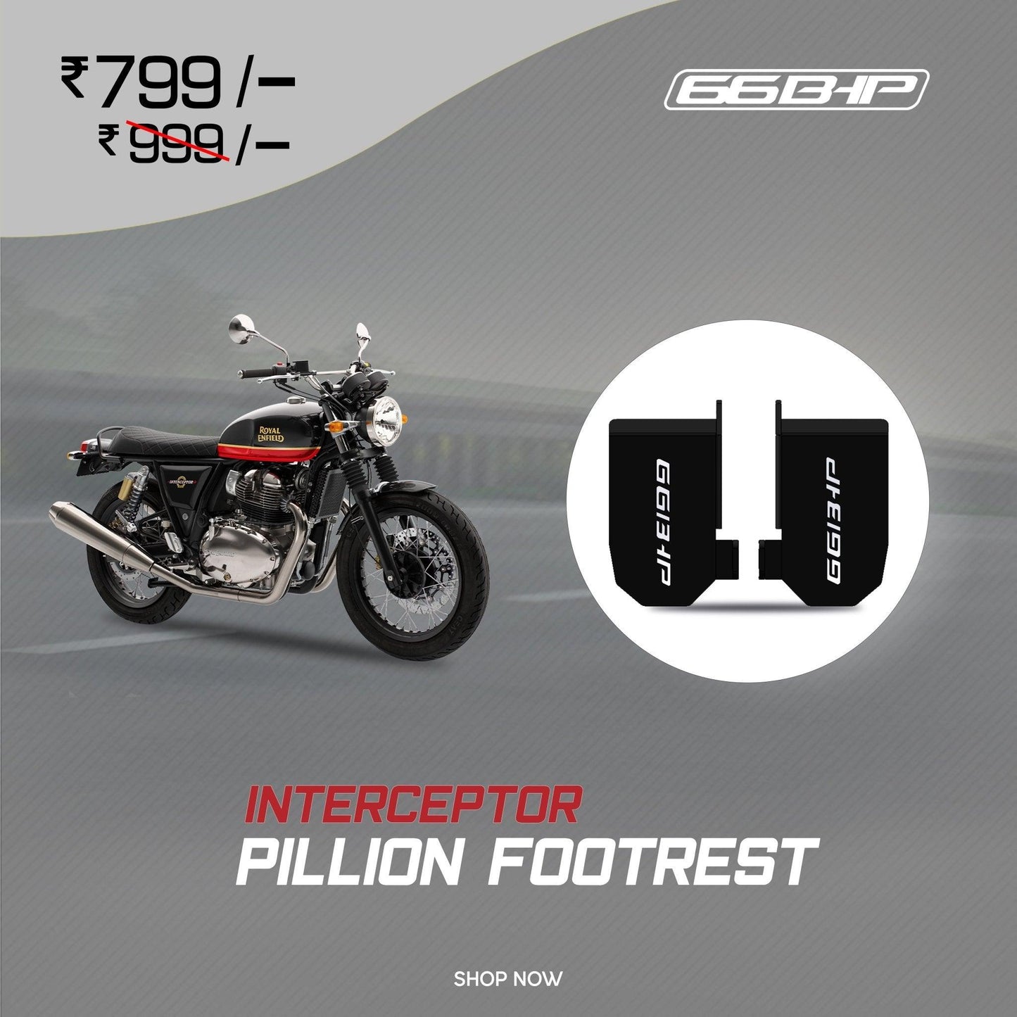 Royal Enfield Interceptor 650 66Bhp Pillion Footrest