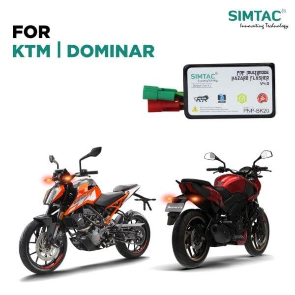 SIMTAC KTM RC,DUKE & BAJAJ DOMINAR 400,250 Compatible PNP Hazard Flasher/Adapter/Module