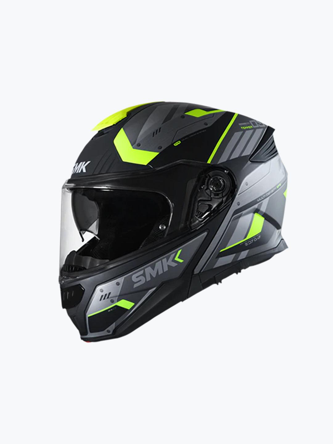 SMK Gullwing Tekker GRPS GL264  Black Grey Yellow Helmet