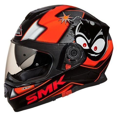 SMK HELMET - GL271 TWISTER CARTOON GRAPHICS ORANGE/WHITE