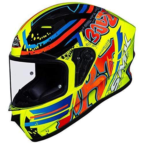 SMK HELMET - STELLAR GRAFFITI YELLOW RED ORANGE GLOSS (GL437) HELMET