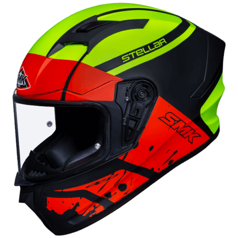 SMK HELMET - Stellar Squad Black Red Yellow Matt (MA234) Helmet