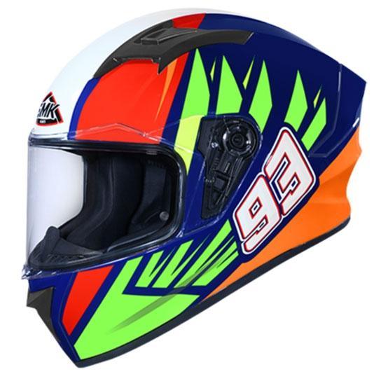 SMK HELMET - Stellar Wings Helmet GLOSS BLUE, YELLOW / RED