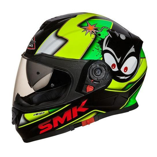 SMK HELMET - Twister Cartoon Full Face Gloss HelmeT  GLOOSS BLACK / YELLOW/WHITE