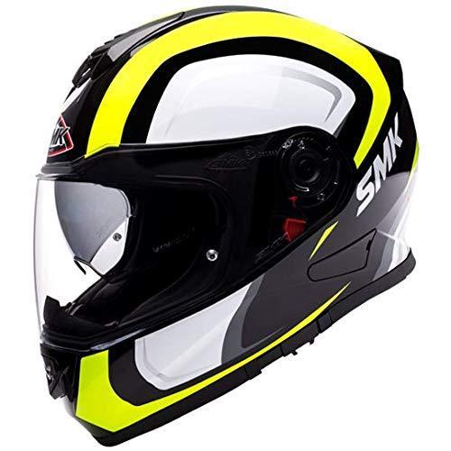 SMK HELMET - TWISTER CLEAR VISOR YELLOW/WHITE BLUE/GRAY