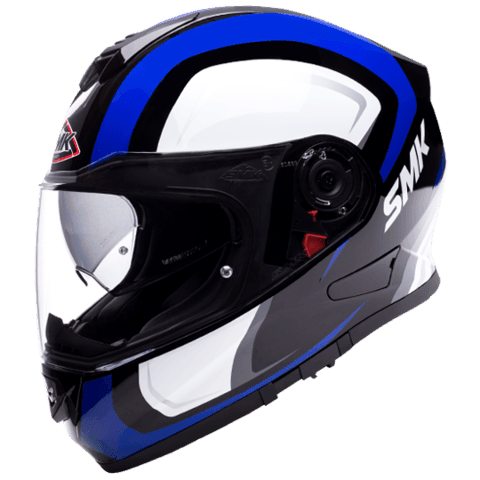 SMK HELMET - Twister Twilight Gloss Black White Blue (GL251) Helmet