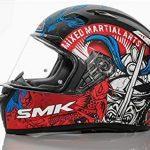 SMK Helmets – Stellar – Samurai – Matt black Red – Pinlock Anti Fog Lens Fitted Single Clear Visor Full Face Helmet – MA253