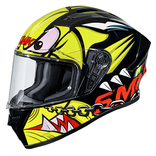 SMK Stellar Monster Black Yellow Red Gloss (GL243) Helmet