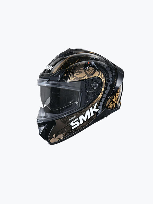 SMK TYPHOON  REPTILE GRPS MA277 MATT BLK GOLD-M