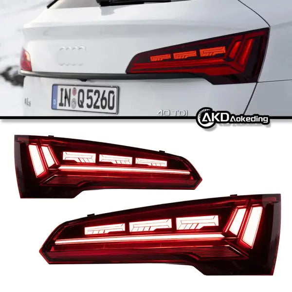 Taillights Styling Parts for Audi Q5 Tail Light LED 2018-2020 DRL Running Signal Brake Reversing Parking Lighthouse Facelif