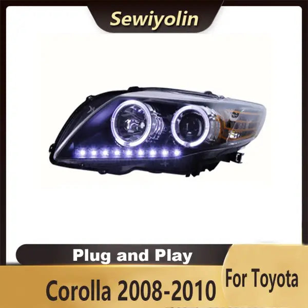 For Toyota Corolla 2008-2010 Car Headlight Assembly LED Lights Lamp DRL Signal Plug and Play Daytime Running