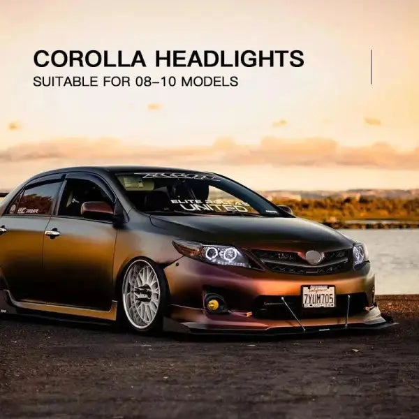 For Toyota Corolla 2008-2010 Car Headlight Assembly LED Lights Lamp DRL Signal Plug and Play Daytime Running