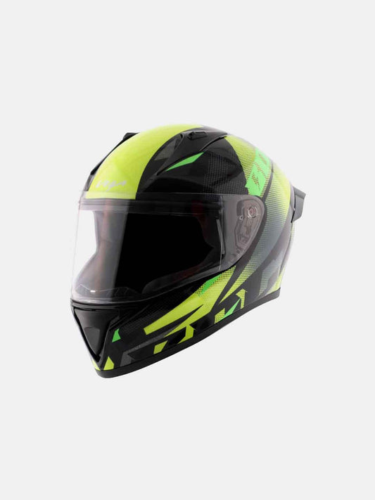 Vega Bolt Macho Black Neon Yellow Full Face Helmet