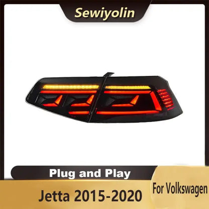 For Volkswagen Jetta 2015-2020 Car Animation LED Trailer Lights Tail Lamp Rear DRL Signal Automotive Plug and Play